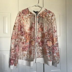 Floral zip up